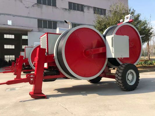 Equipamento de corda de linha aérea Tensão intermitente máxima 2x50kN Máquina de tensão hidráulica