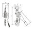 Linha de transmissão polia de levantamento da grua de Ton Ratchet Lifting Chain Lever da capacidade 9 da carga avaliado da ferramenta