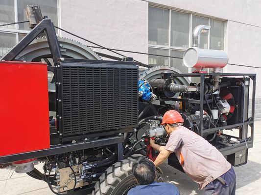 tensor aéreo hidráulico do cabo de 97kw 2x40kN com sistema de freio do ar