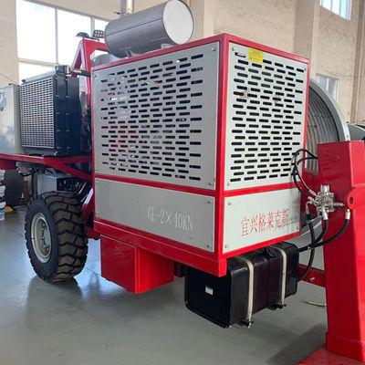 O gêmeo empacota a linha elétrica do condutor 2x40KN 8T de 40mm que amarra o equipamento