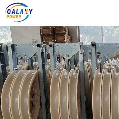 Maestro de nylon Cable Stringing Blocks da roda três para a linha de transmissão